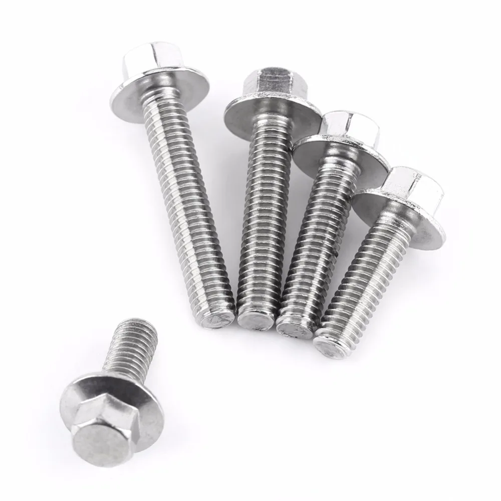 10 шт./лот шестигранные винты из нержавеющей стали M6 tornillos SS304|washer head bolts|screw caphead bolt |