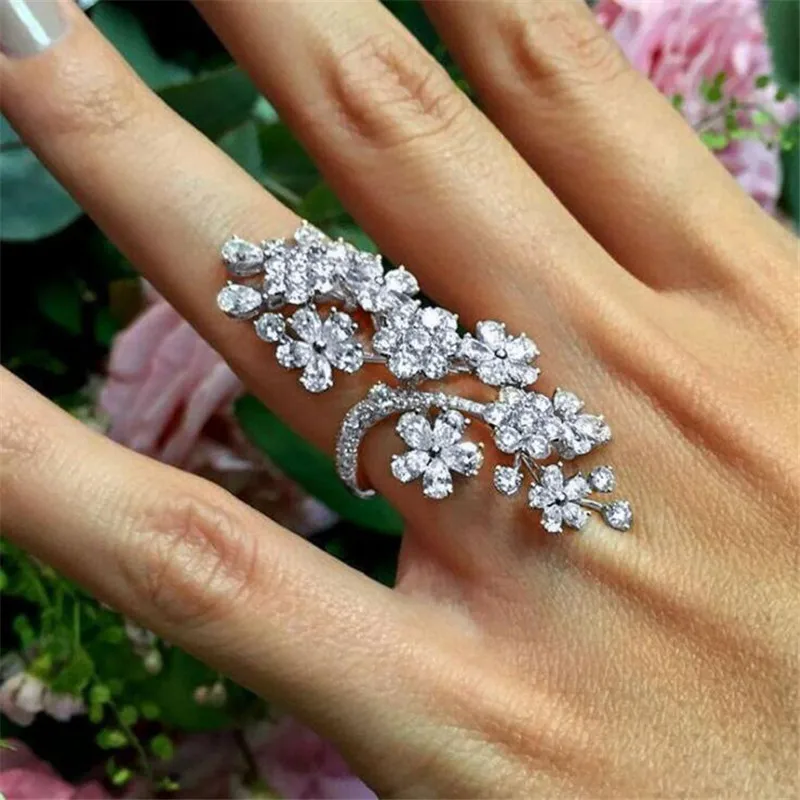 1 шт. кольца в стиле ретро с цветами кольцо камнем для женщин и девушек на костяшки