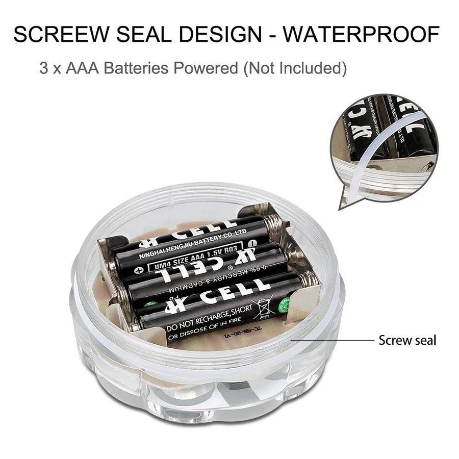 10 Led RGB погружной светильник с дистанционным управлением работающий от