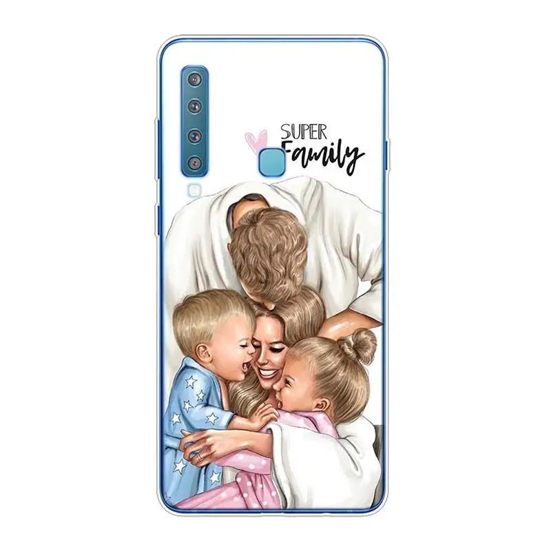 Style 02 Силиконовый мягкий чехол для телефона с принтом мамы и девочки для samsung Galaxy A9 A8 Star A7 A6 A5 A3 Plus - Цвет: Style 02