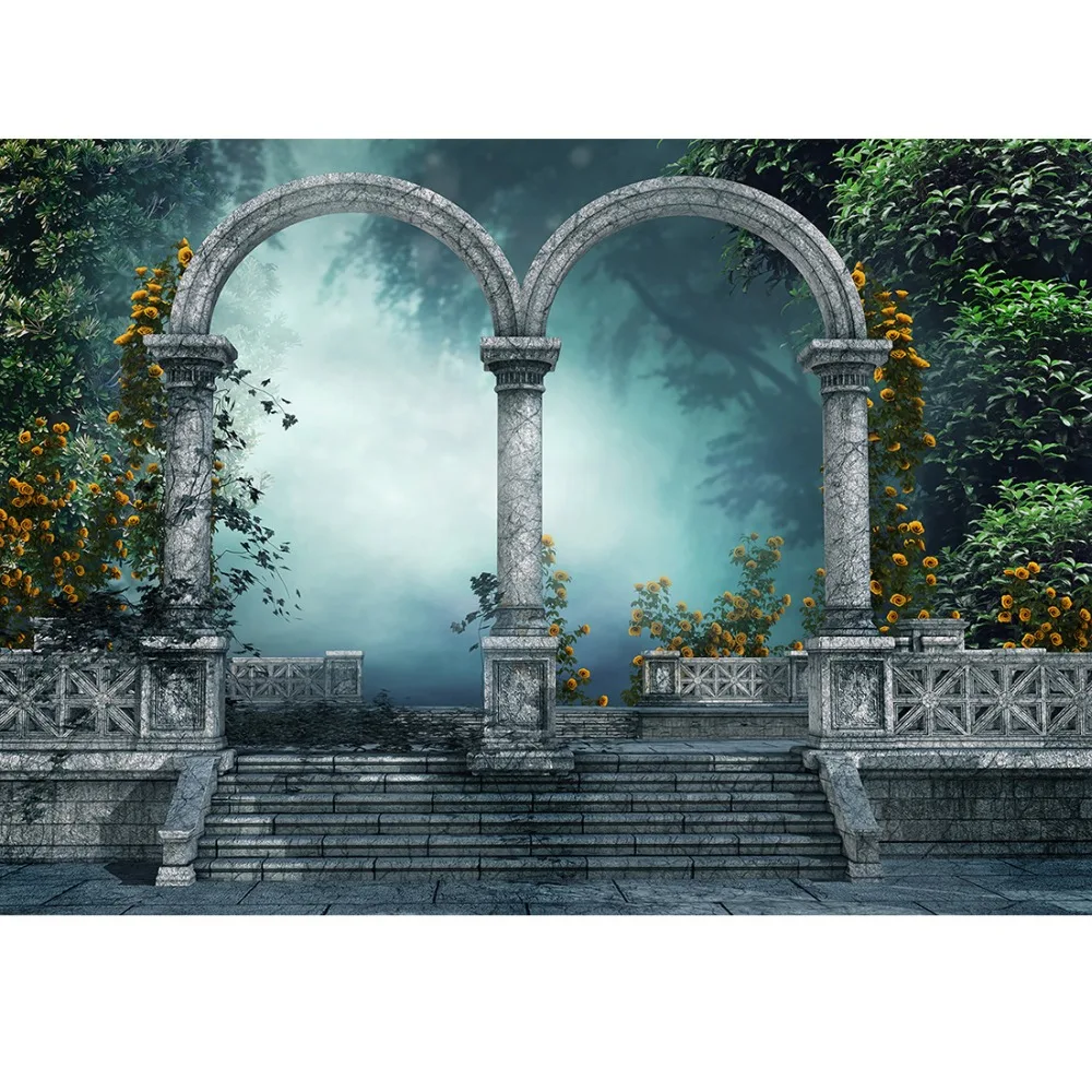 

Arch Door Forest Photography Backdrop for Photo Shoot Props Children Kids Vinyl Cloth Photographic Background Photo Studio
