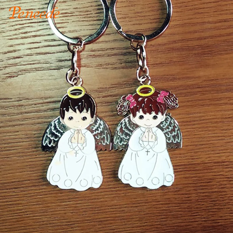 Молитвенный брелок с изображением ангела для первого причастия девочка/мальчик