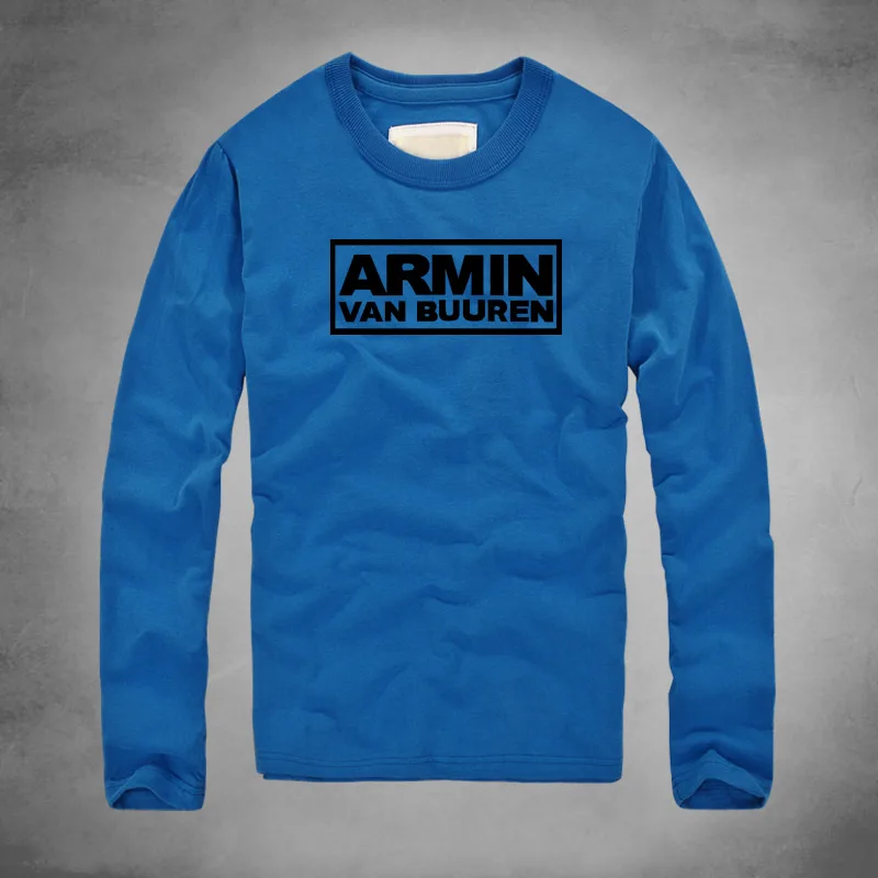 Модные мужские футболки с длинным рукавом DJ Armin Van Buuren Trance EDM Футболки Осень Зима