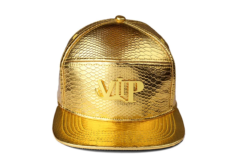 Missfox хип-хоп 18k позолоченные Vip буквы с плоским козырьком с узором «крокодиловая кожа», мужские головные уборы с золотым верхом