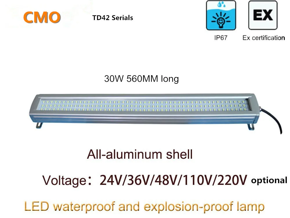 

IP67 hig grand CMO 30W 24V-220V LED metal Waterproof explosion-proof machine lamp led CNC machine industrial bar linear light