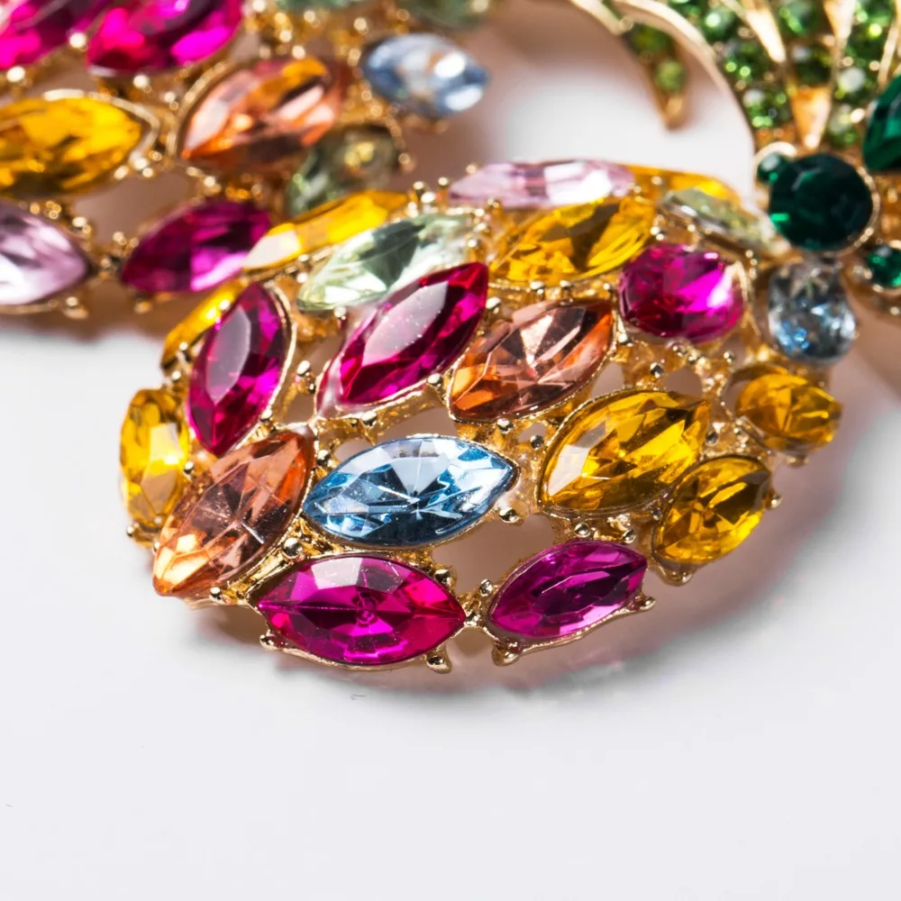 Женские висячие серьги KMVEXO, кристальные серьги в виде ананаса, лето