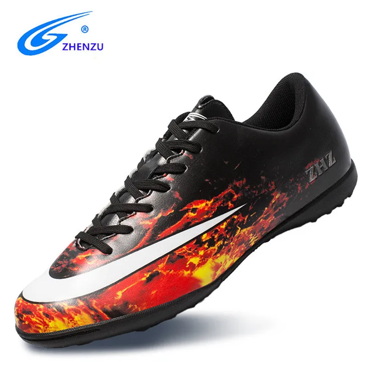 ZHENZU бутсы футбольные для мальчика профессионального futbol Superfly Футбол сапоги дети мальчики Девочка футбольные бутсы кроссовки voetbal chaussure де ног - Цвет: Красный
