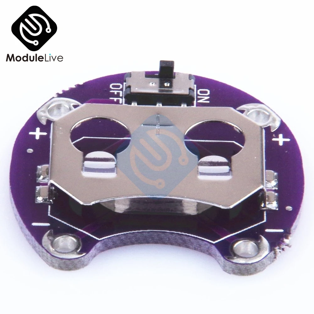Для Arduino LilyPad монетница Батарейный держатель CR2032 батарейное крепление Diy Kit Электронная печатная плата маленькая скользящая плата переключателя для Arduino