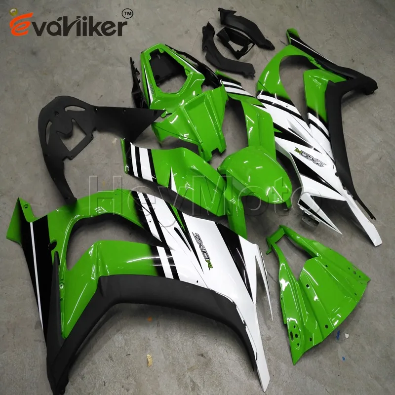 ABS Пластик обтекатель для ZX10R 2011 2012 2013 2014 2015 зеленого и белого цветов ZX 10R возрастом