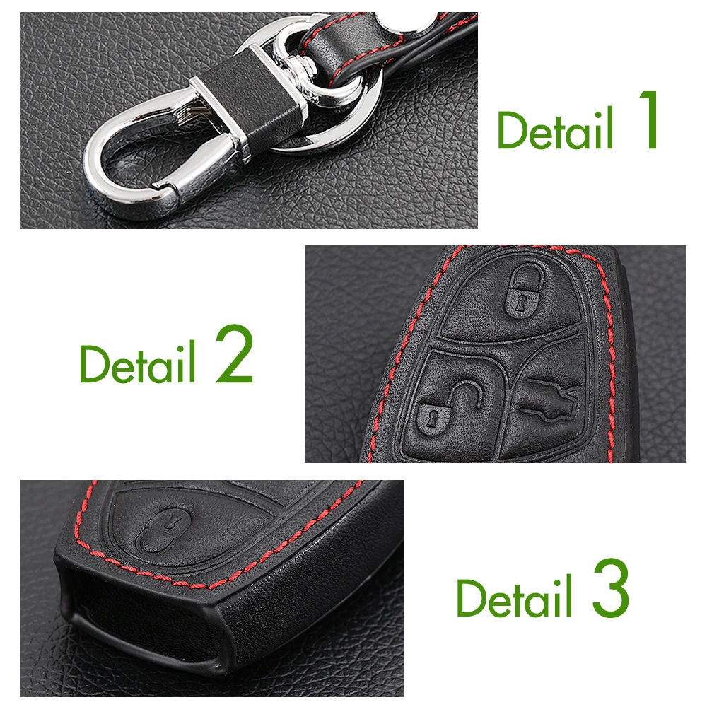 AndyGo 3/4 кнопки из натуральной кожи чехол для пульта дистанционного управления