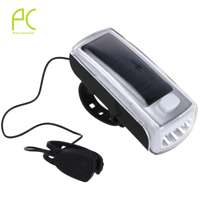 PCycling Солнечная энергия велосипедный светильник светодиодный рожок