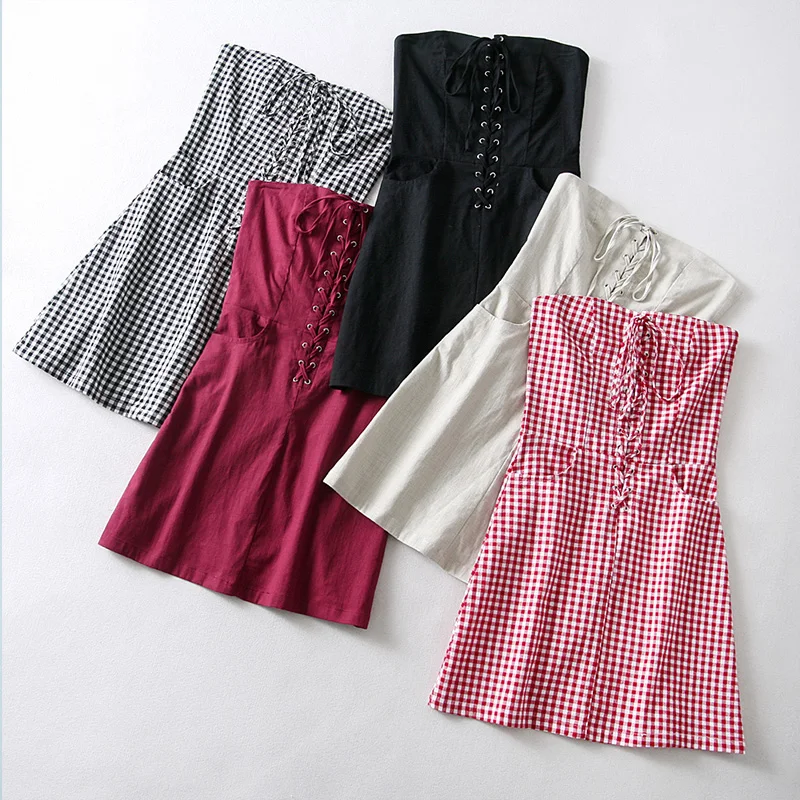 MYDC 2018 г. летняя пикантная Женская платье без бретелек винтажные женские