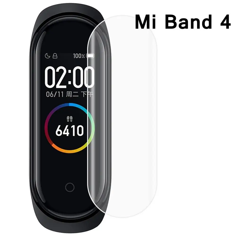2 шт. Xio mi Band 4 3 Защитная пленка для экрана mi Band 4 Band 3 mi bans4 mi Band 3 HD ультратонкая мягкая пленка с защитой от царапин для Xiaomi mi Band 3 4 - Цвет: For Mi Band 4