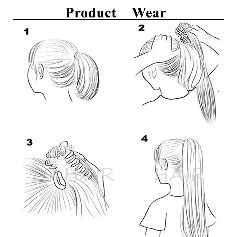 Synthetic Claw Clip Ponytail Luxury for Braiding 75cm 30