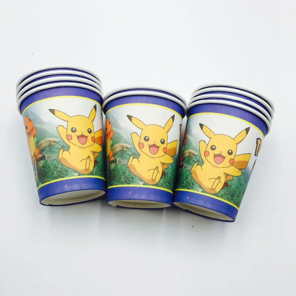 60 шт./лот POKEMON GO посуда Детские вечерние подарки на день рождения с днем Покемон