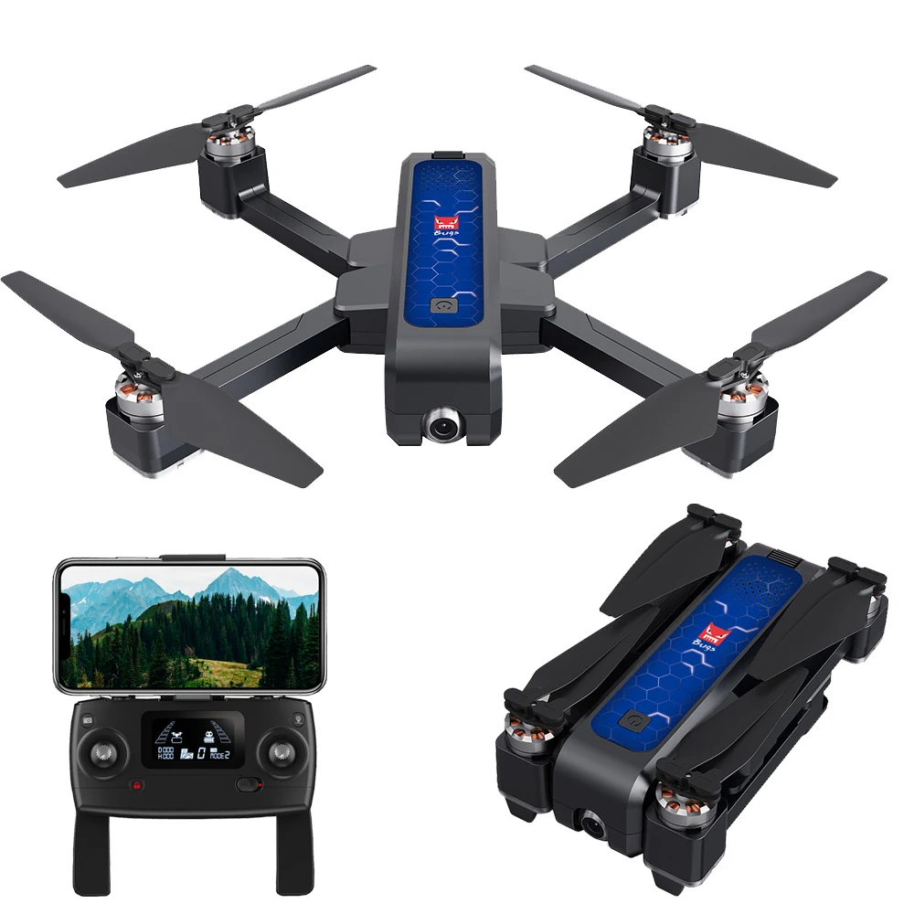 Складной Дрон MJX Bugs 4 Вт GPS Wi-Fi FPV HD-камера | Игрушки и хобби