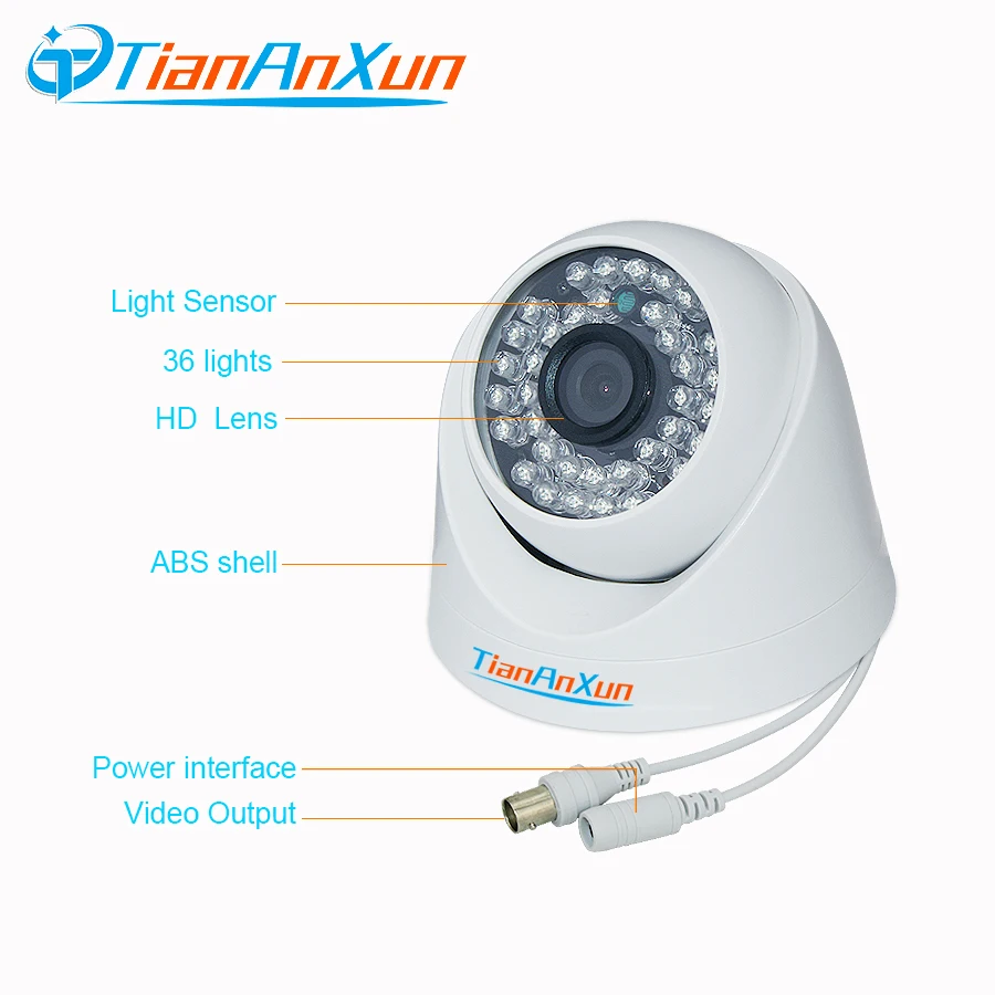Аналоговая камера видеонаблюдения Tiananxun Ahd 1080P s 720P инфракрасная купольная мини