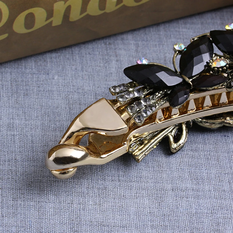

2018 Women Banana Hair Clip Claw Holder Butterfly Resin Hairpin Vintage 108x31mm