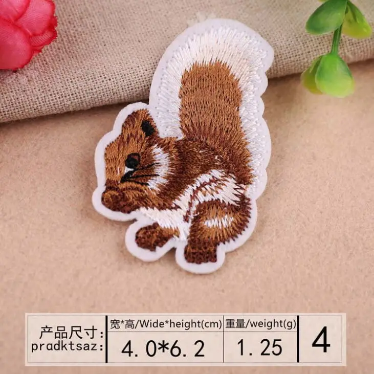 Новинка - 10 штук милых животных, вышитые наружу, популярная одежда, сумка, шляпа, обувь, аппликация-модуль вышивки.