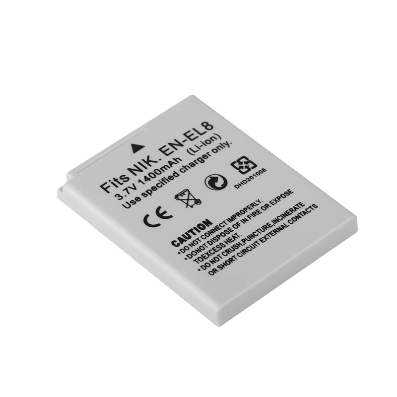 Dinto 1 шт. 1400 мАч 3 7 V EN-EL8 ENEL8 RU EL8 Камера Батарея пакет для Nikon Coolpix P1 P2 S1 S2 S3 S5 S6 S7 S7C S8 S9 |