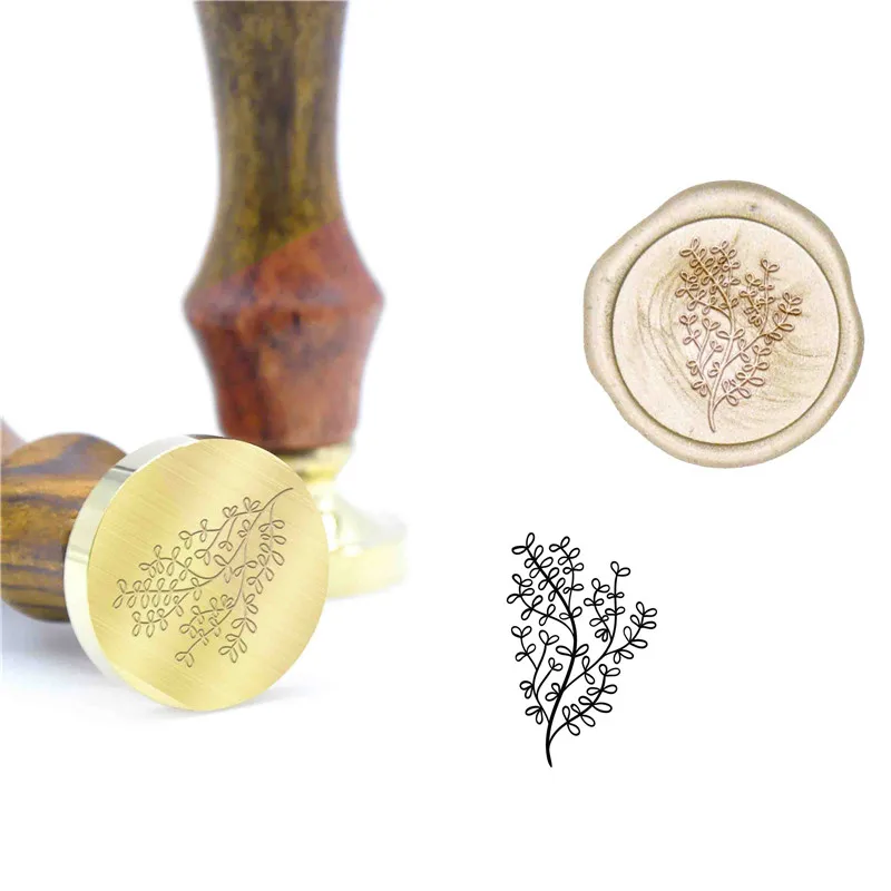 Завод папоротник воск печать B105 специальная штампы DIY восковая ручка для штампа