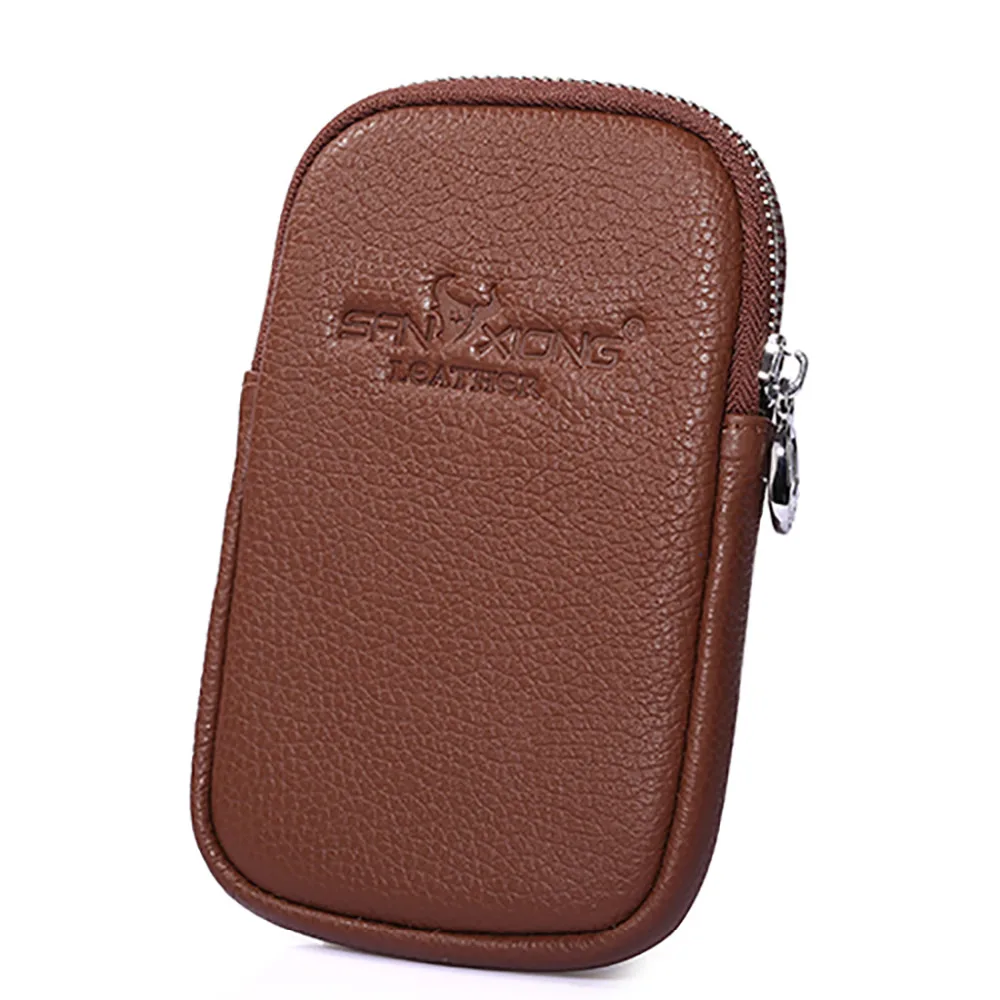 Первый слой воловья кожа сотовый/мобильный телефон чехол крючок кожаный пояс