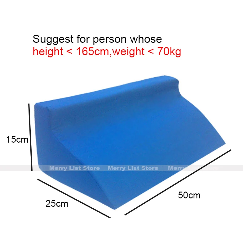 50x25x15-Blue Пена поясничная подушка для поддержки спины эргономичная клиновидная боковая подушка для сна подушка для тела кресло кровать помощь для отдыха для инвалидов уход за больными - Цвет: 50x25x15-Blue