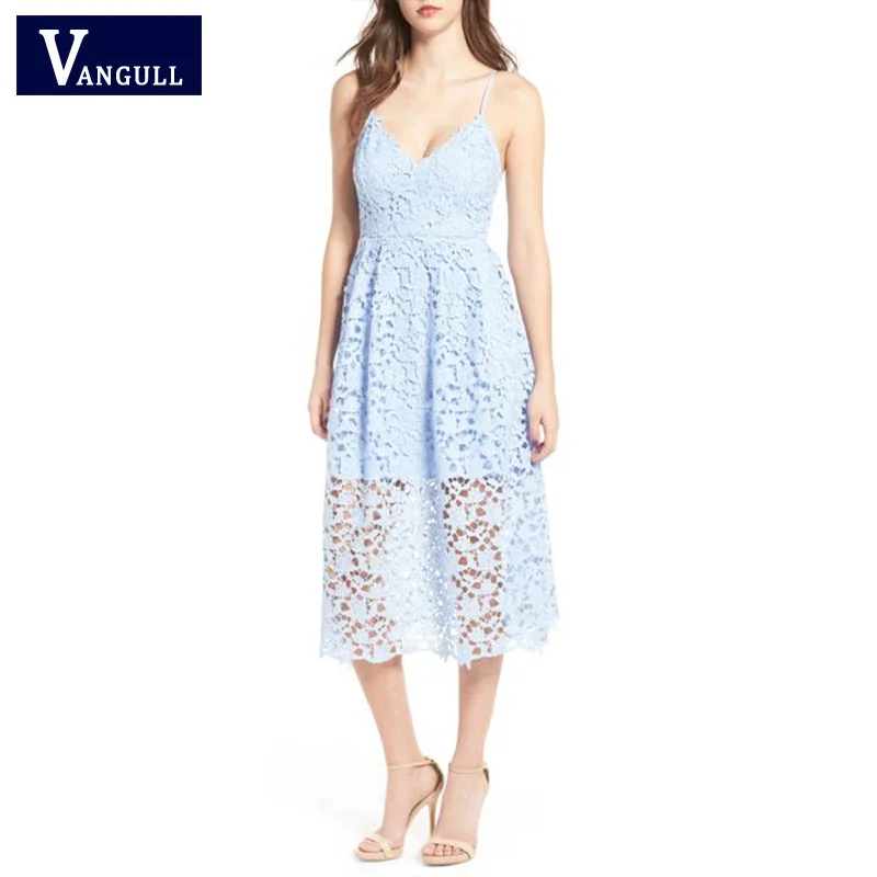 Женское кружевное платье на бретельках Boho элегантное белое пляжное летнее vestidos