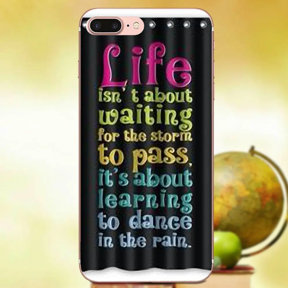 Life Quote Dance In The Rain мягкий чехол из ТПУ для Moto G G2 G3 G4 G5 HTC 530 626 628 630 816 820 One A9 M7 M8 M9 M10 E9 Plus