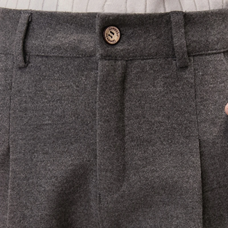 Брюки для женщин 2020 осень зима толстые шерстяные брюки с высокой талией размера