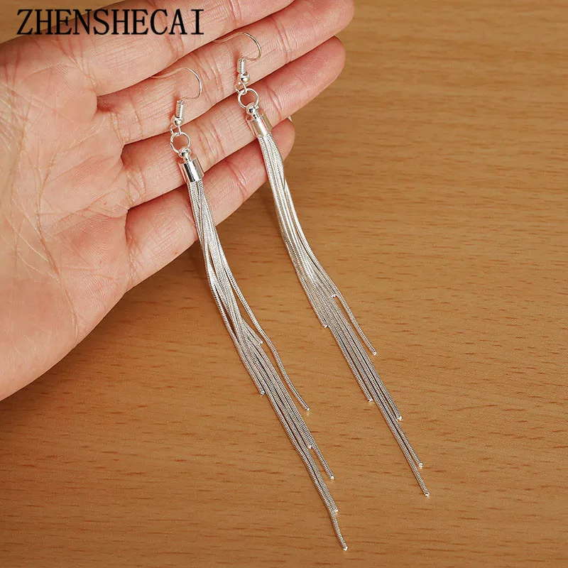 Женские многослойные Серьги Brincos Bijoux длинные медные серьги с цепочкой и