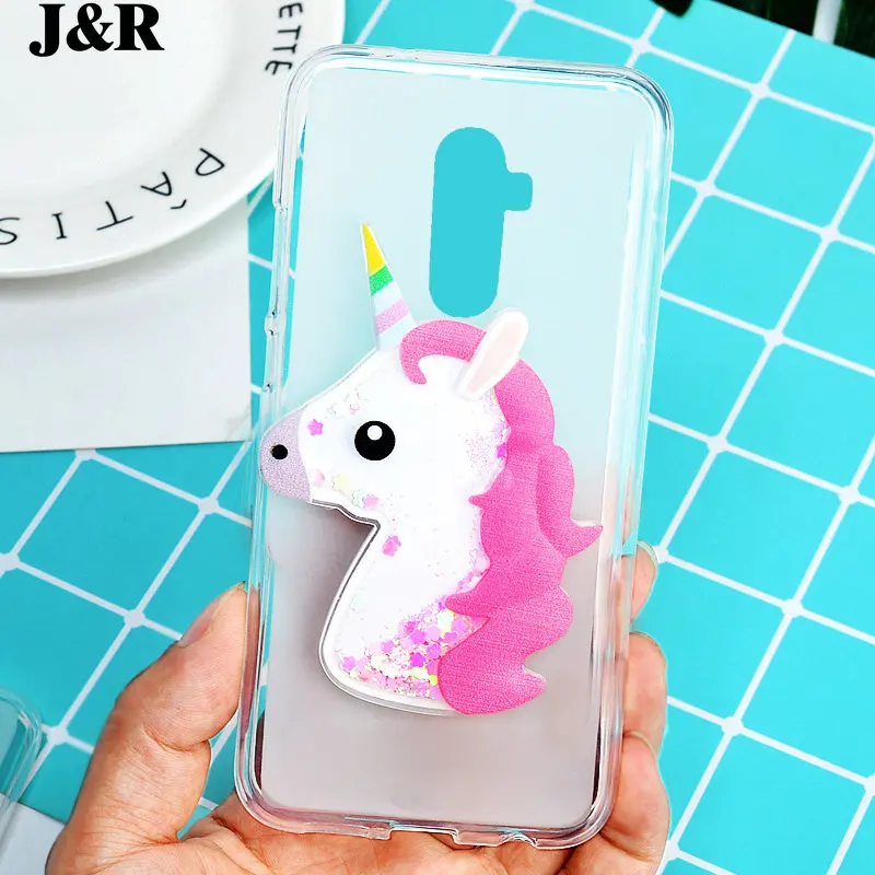 DIY Owl Case For Oukitel U18 U 18 Silicone cover Soft Bling Quicksand Dynamic Liquid Glitter Fashion Animal Unicorn Bags |