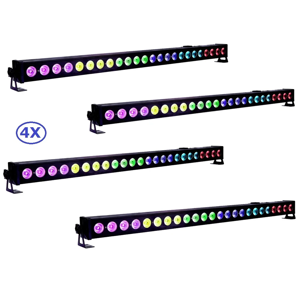 

4XLot Новый 24X4W RGBW 4IN1 DMX светодиодный светильник для мытья стен светодиодный прожектор для сценсветильник s DMX512 внутренний светодиодный прожек...