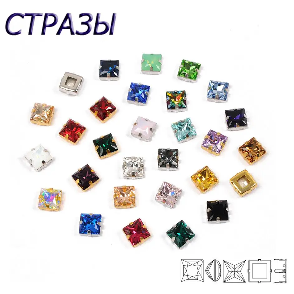 Прозрачные стразы #4447 K9 пришивные с острым задним стеклом болтается установкой