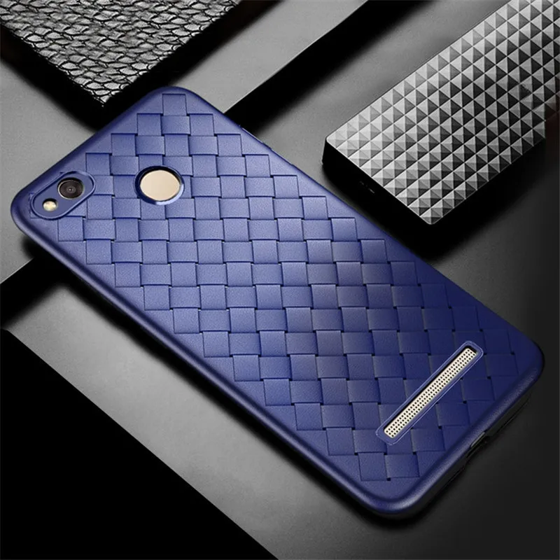 Чехол для телефона s для Xiaomi Redmi 3 Pro 3s Redmi 3s чехол 3D Силиконовый тканый чехол для Xiaomi Redmi 3 Pro Чехол Redmi 3 S Pro Чехол - Цвет: Blue