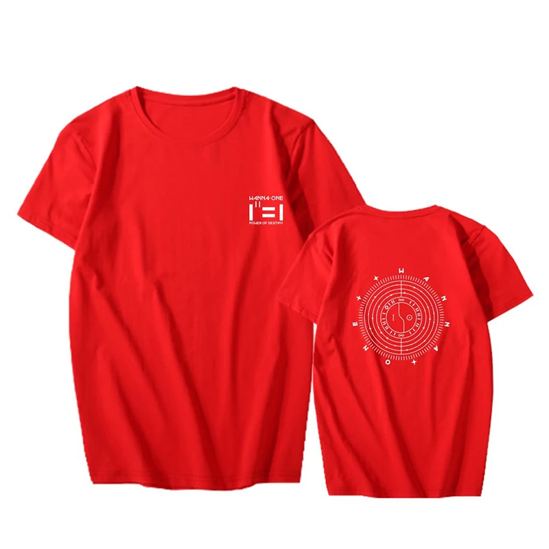 KPOP WANNA ONE Album Power of Destiny Tees Hip Hop Tshirt T Shirt Short Sleeve Tops T-shirts PT1003 | Женская одежда