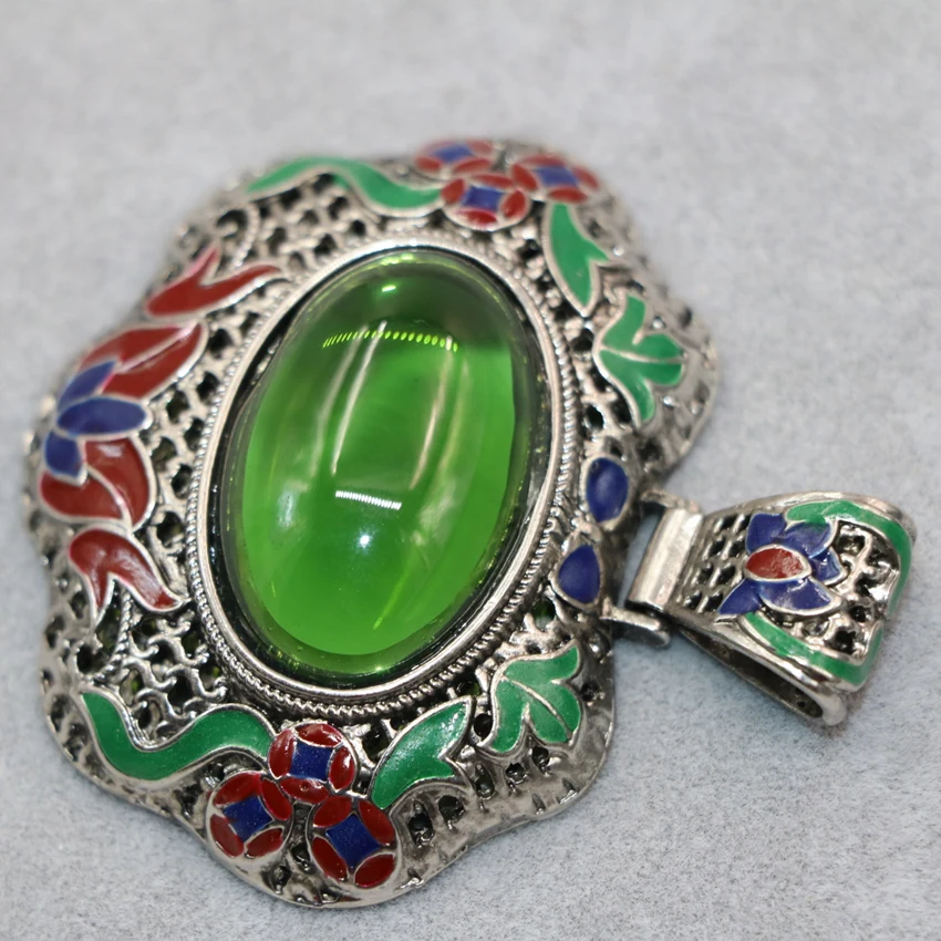 4 вида цветов серебристый цвет камня нефрит Овальный инкрустация яйцевидной