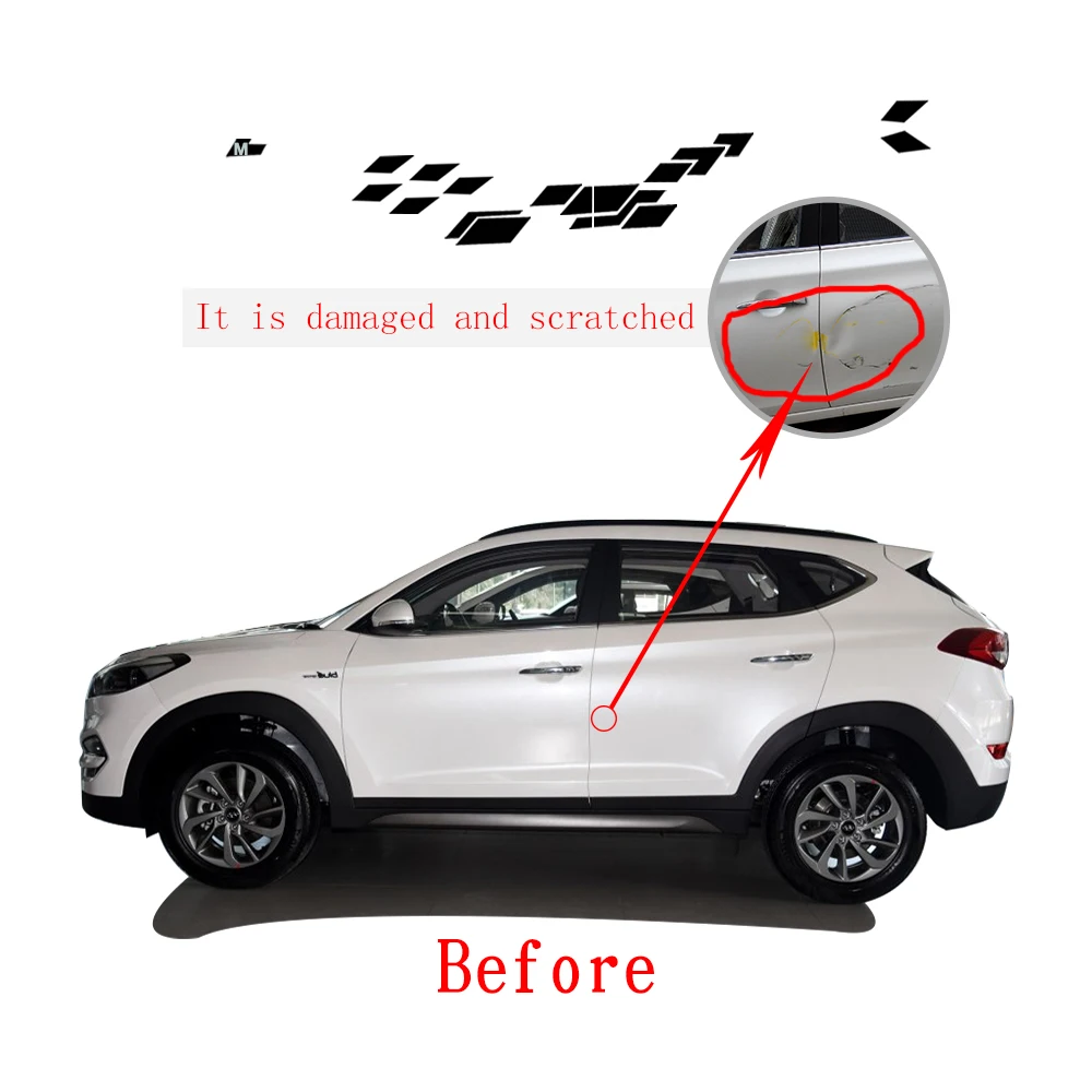 Личность автомобиль Стикеры для Hyundai Tucson забавные DIY Наклейка Стикеры стайлинга автомобилей 2 Цвет 2 предмета