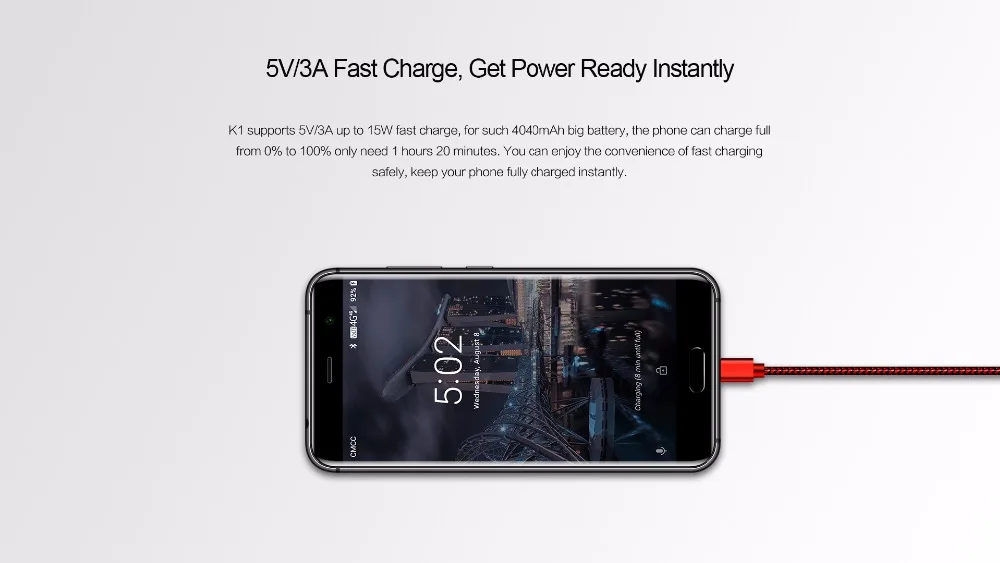 Смартфон vkworld K1 с тремя тыловыми камерами, 5,2 дюйма, Восьмиядерный процессор MTK6750T, Android 8,1, 4040 мА/ч, быстрая зарядка, 5 В/3 А, 4 Гб ram, 64 ГБ rom
