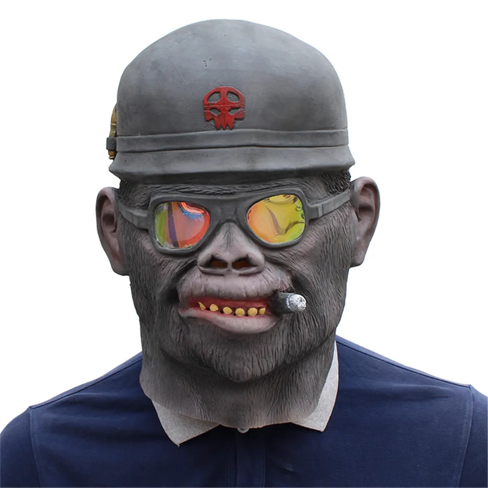 Хэллоуин маска орангутанга H1Z1 escape The skin Frankenswine сигары крови свиная голова Маска