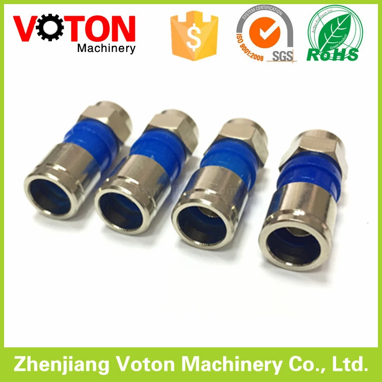 Бесплатная доставка 20 шт. латунный коаксиальный кабельный разъем голубого цвета