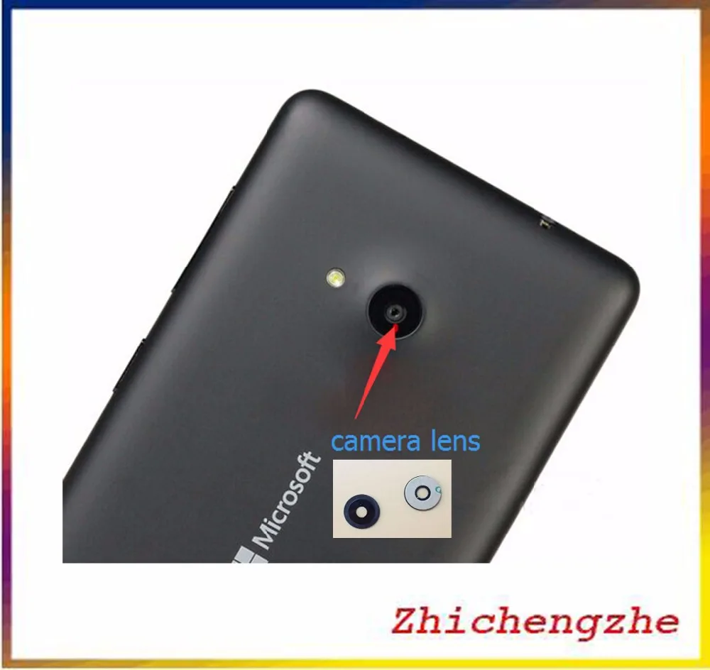 Оригинальный стеклянный объектив камеры 2 шт./лот для Microsoft lumia 535 задней запасные