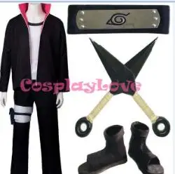 Высокое качество, новинка, Лидер продаж,, японское аниме Boruto Naruto, фильм Uzumaki Boruto, карнавальный костюм на Рождество, Хэллоуин - Цвет: Белый