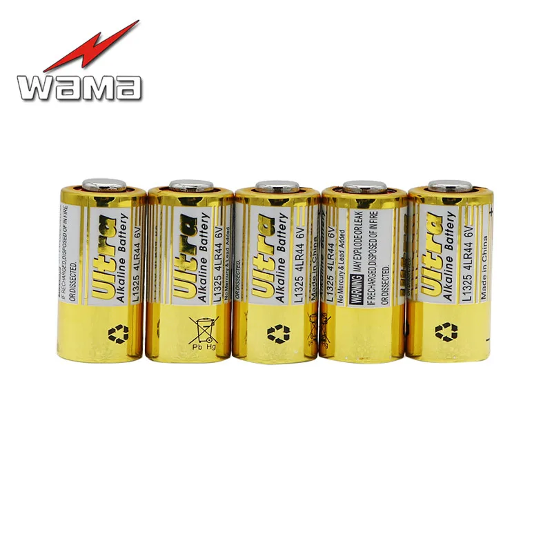 5 шт./лот Wama 4LR44 первичные сухие батареи 6 В щелочная батарея 476A L1325 элементы