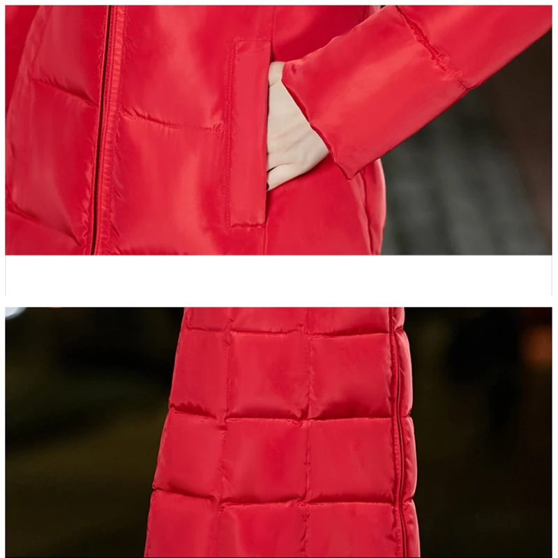 

M-6XL summer sale Women Plus size Fashion cotton Down jacket hoodie long Parkas warm Jackets Female winter coat clothes