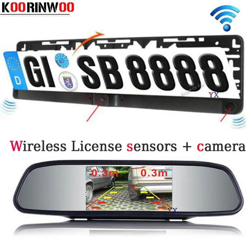 Koorinwoo HD CCD Номерные знаки для мотоциклов парковка Сенсор радары parktroniccar камера