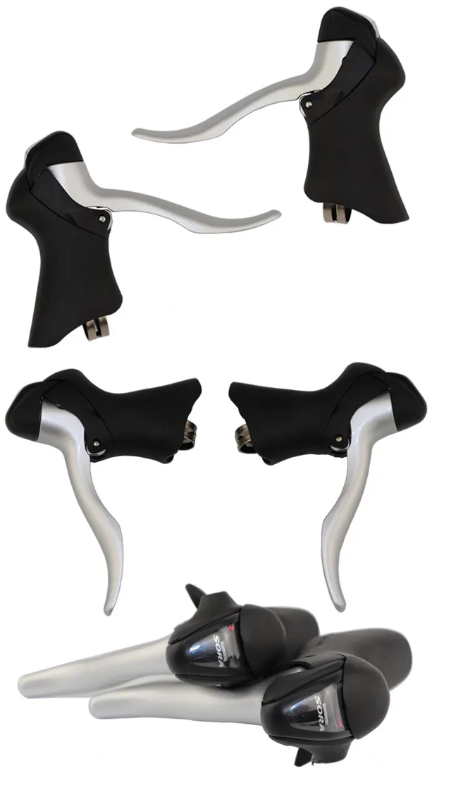Подлинный SHIMANO SORA ST-3400/ST-3500 дорожный велосипед наружная линия сменная рука 2*9 18-speed 9S shift