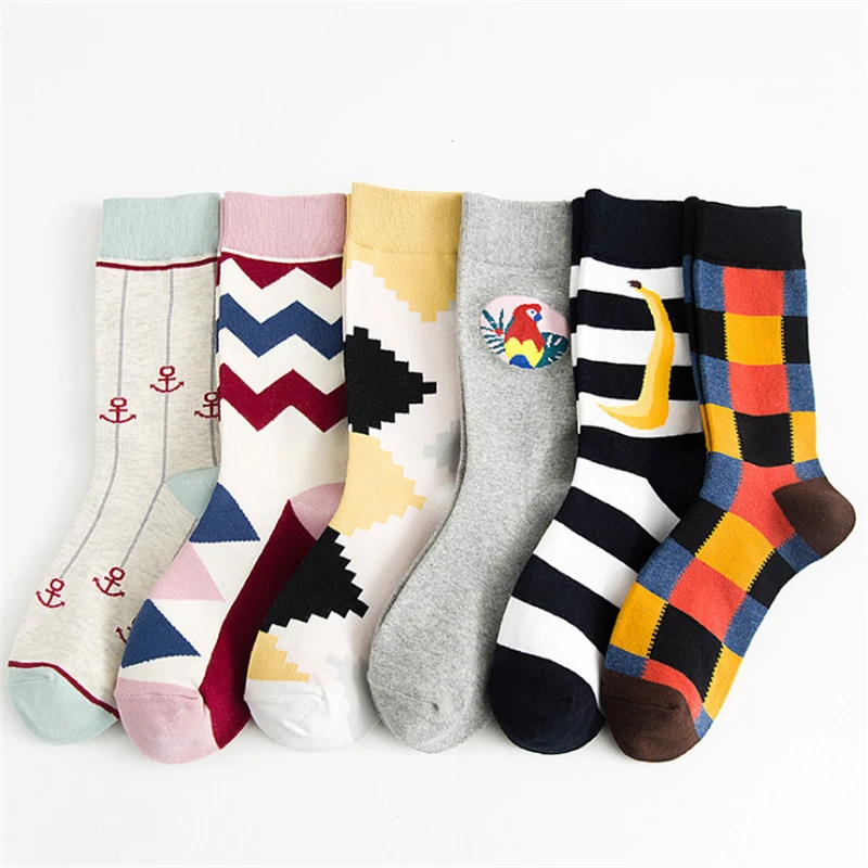 Moda sockmark бренд 2020 Новые счастливые носки женские хлопковые геометрические