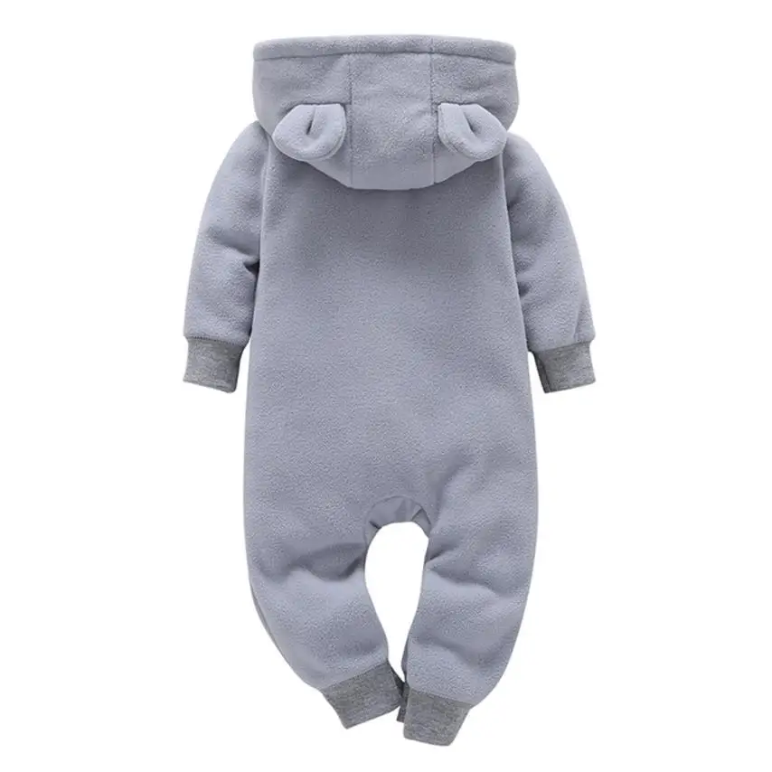 Утепленный комбинезон с капюшоном и принтом для маленьких мальчиков девочек