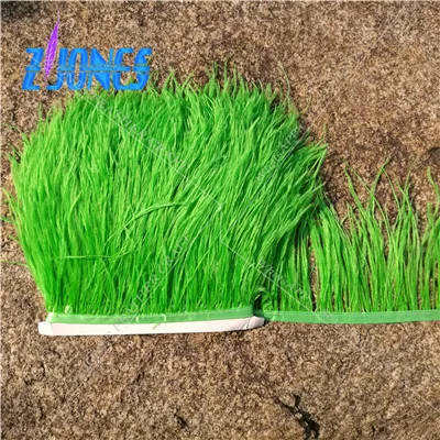 light green 10 ярдов/партия 10-15 см черный натуральный Плюмаж из страусиного пера бахрома отделка ленты для юбки/платья/костюм украшения DIY - Цвет: light green